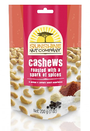 Sunshine Nut Company Cashews Roasted with a Spark of Spices